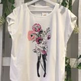 CAMISETA BLANCA CHICA CON FLORES