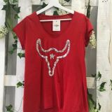 CAMISETA CRÁNEO TORO ROJO